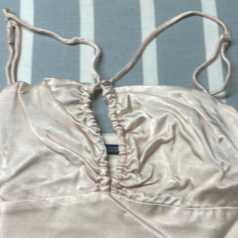 Zara pale pink satin crop top - Picture 2 of 6